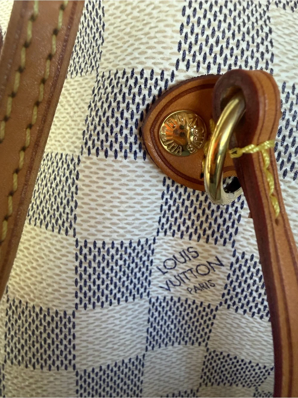 Authentic Preowned Louis Vuitton Damier Azur Neverfull MM Canvas Tote Handbag